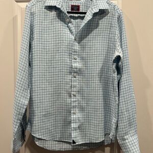 Men's Blue in Checkered Shirt